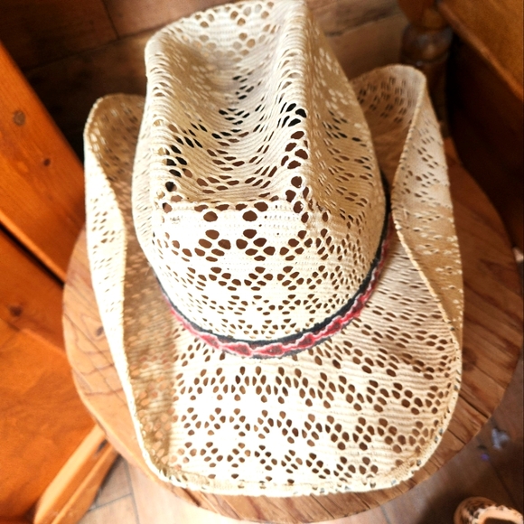 VAQUERO PRODUCT TEPEYAC VINTAGE STRAW HAT-SIZE 54 MEXICO 6 3/4 USA - Picture 3 of 7